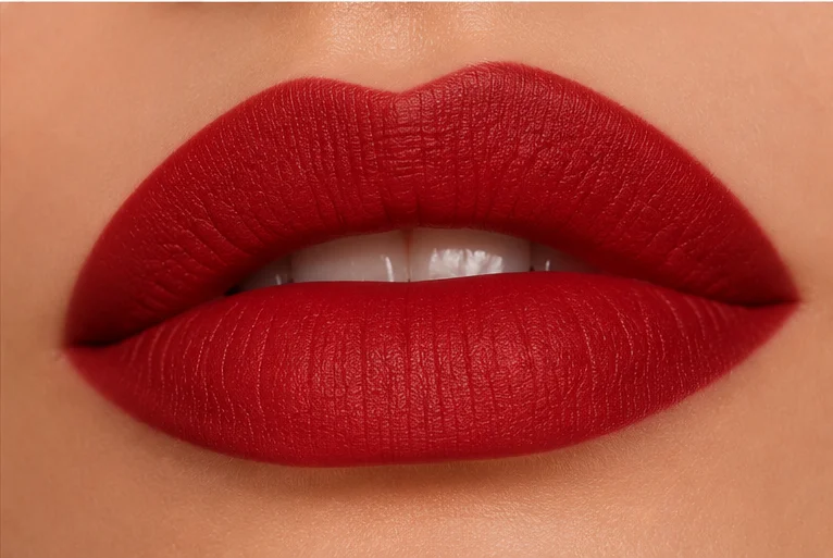 Velvet Matte Lipstick - Ruby Red 4
