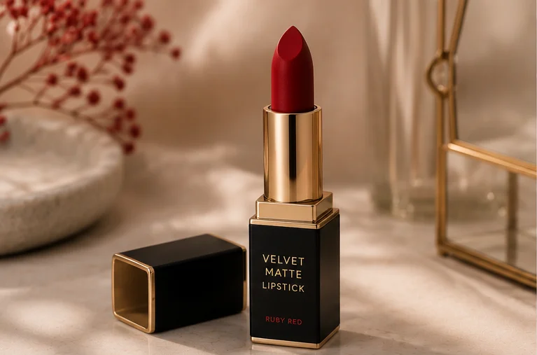 Velvet Matte Lipstick - Ruby Red
